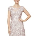 thumbnail image 2 of Alex Evenings Women's Sequin Floral Cocktail Dress Pink Size 16, 2 of 3