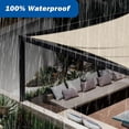 thumbnail image 3 of KANCOKIT Waterproof Sun Shade Sails, 8'X12' Heavy Duty Canopy Awning Shelter UV Blocking for Outdoor Patio Backyard Garden Activities, Sand, 3 of 8