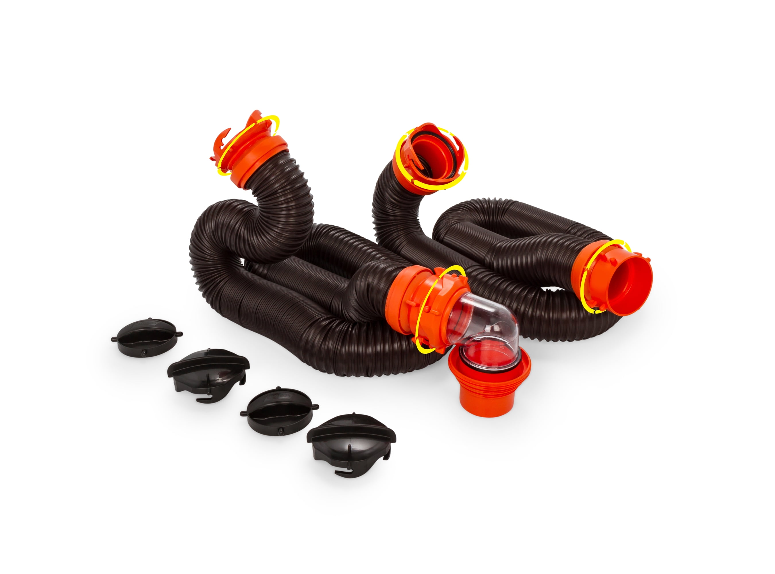 Allows for Quick and Easy RV Sewer Hose Camco Twist Connect Kit Sewer Fitting 