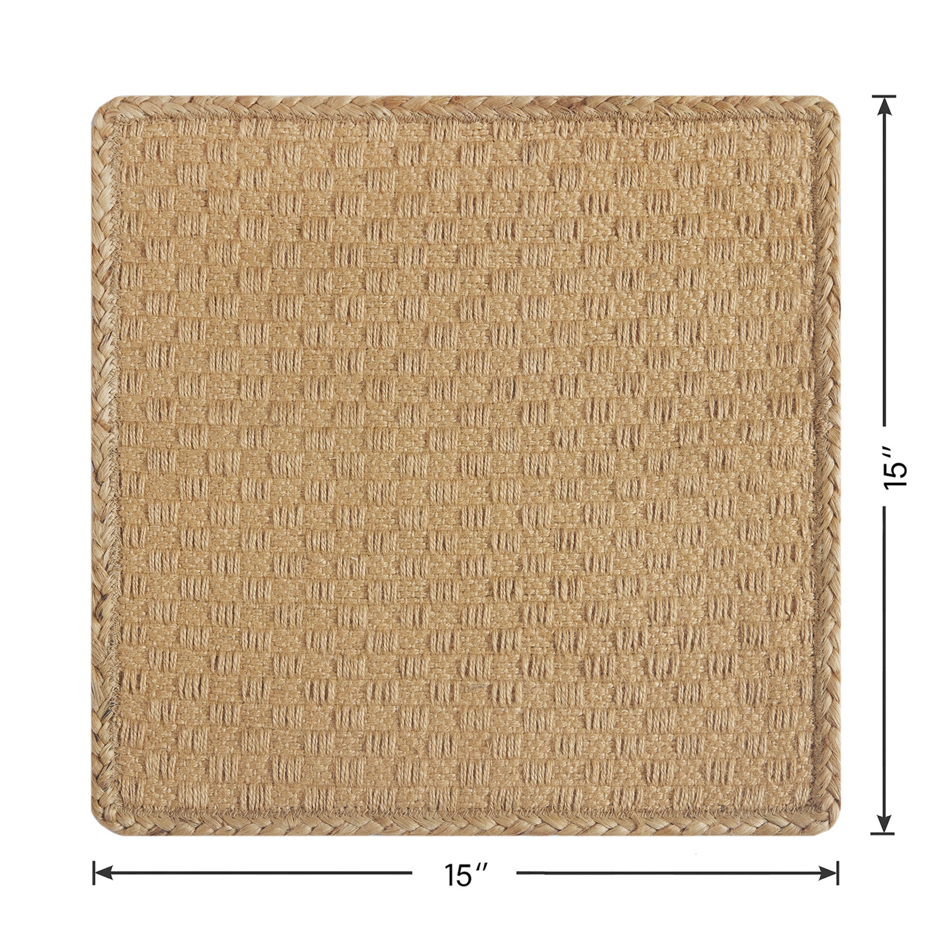 Better Homes & Gardens Jute Square 15” x 15” Table Placemat