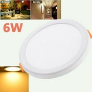 LED Flush Mount Ceiling Light Fixture, 3000K Warm White, 360LM, 30 Chips 6W, Modern Round Lighting Fixture, Super Bright Warm White Ceiling Lamp for Kitchens, Stairwells, Bedrooms Porch, Hallway etc.