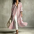 thumbnail image 6 of Bxsruta Womens Maxi Shirt Dress Long Sleeve Button Down Casual Casual Vacation Beachwear, 6 of 8