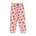 thumbnail image 4 of Naloa Strawberry Print Women’s Ultra-Soft Comfy Pajama Lounge Pants with Pockets & Drawstring, 4 of 8