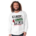 thumbnail image 3 of Funny Christmas Candy Lights Poles Men Big & Tall Sweatshirt Brisco Brands 3X, 3 of 6