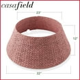 thumbnail image 7 of 32-Inch Water Hyacinth Christmas Tree Collar, Woven Tree Base Cover with Cord Cut Out, Pink, 7 of 7