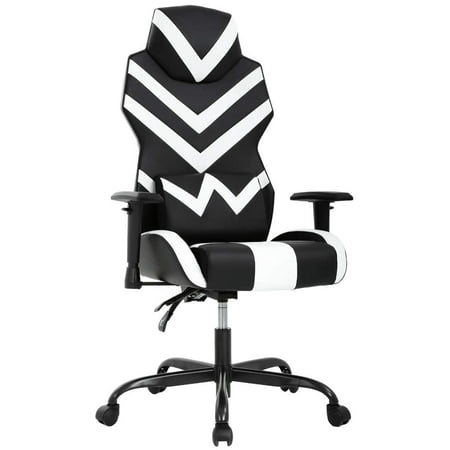 High-Back Gaming Chair PC Office Chair Computer Racing Chair PU Desk Task Chair Ergonomic Executive Swivel Rolling Chair with Lumbar Support For Back Pain women,