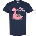 thumbnail image 3 of Inktastic Flamingo Merry Christmas T-Shirt, 3 of 5