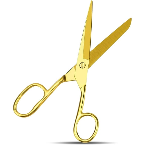 Hair Scissors Stainless Steel Gold 7 inch