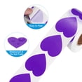 thumbnail image 3 of Uxcell 500pcs Pegatinas en forma de corazón moradas de 1.5 pulgadas, pegatinas autoadhesivas para manualidades de bricolaje, 3 of 6