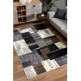thumbnail image 2 of 7â€™ x 9â€™ Brown Distressed Geometric Area Rug, 2 of 5