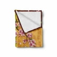 thumbnail image 2 of Floral Soft Flannel Fleece Throw Blanket, Composition of Burgeoning Sakura Blooms Japanese Garden Art, Cozy Plush for Indoor and Outdoor Use, 50" x 70", Baby Pink Marigold, by Ambesonne, 2 of 6
