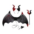thumbnail image 1 of Conjunto de Disfraz de Diablo jinwen Rojo y Negro para Halloween, 1 of 8