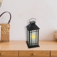 thumbnail image 3 of LED Solar Frosted Glass Pane Lantern Black, 3 of 3