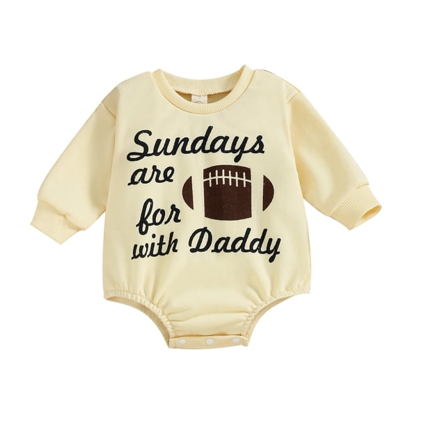 Gibobby Mameluco polar de invierno de manga larga para niños y niñas, mono, estampado de Rugby con alfabeto de dibujos animados(Blanco, 6-12 Meses)