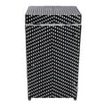 thumbnail image 3 of Furniture of America Azur Outdoor Aluminum & Wicker Outdoor Trash Can in Black, 3 of 11