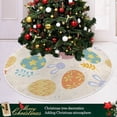 thumbnail image 6 of FMSHPON Easter Tree Skirt Colorful Eggs Bunny Xmas Christmas Tree Skirt Stand Mat for Holiday Party Decoration Indoor Outdoor 48 inches, 6 of 6