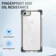 thumbnail image 3 of for iPhone 8 Plus/7 Plus Clear Case,Shockproof Soft TPU Bumper and Hard PC Back Cover,Corner Enhanced Protection,Non-Yellowing,Anti-Scratch,Drop Protection,Slim Fit For iPhone 8 Plus/7 Plus,Black, 3 of 9