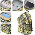 thumbnail image 4 of Lemon and Daisy Black Pattern Cute School Backpack Bag with Padded Back and Adjustable Shoulder Straps 16.9 X 12.6 X 5.9 Inches, 4 of 5