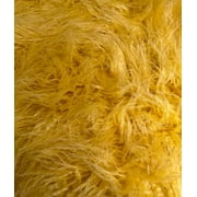 Faux Fake CURLY Yak FUR 3.5" LONG Pile Japanese Fire Retardant Yarn 2.3oz Per Yard / Craft, Sewing Cosplay 58" Wide Sold by Continuous Yard (Yellow)