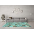 thumbnail image 3 of Ahgly Company Indoor Rectangle Southwestern Light Blue Country Area Rugs, 2' x 4', 3 of 4