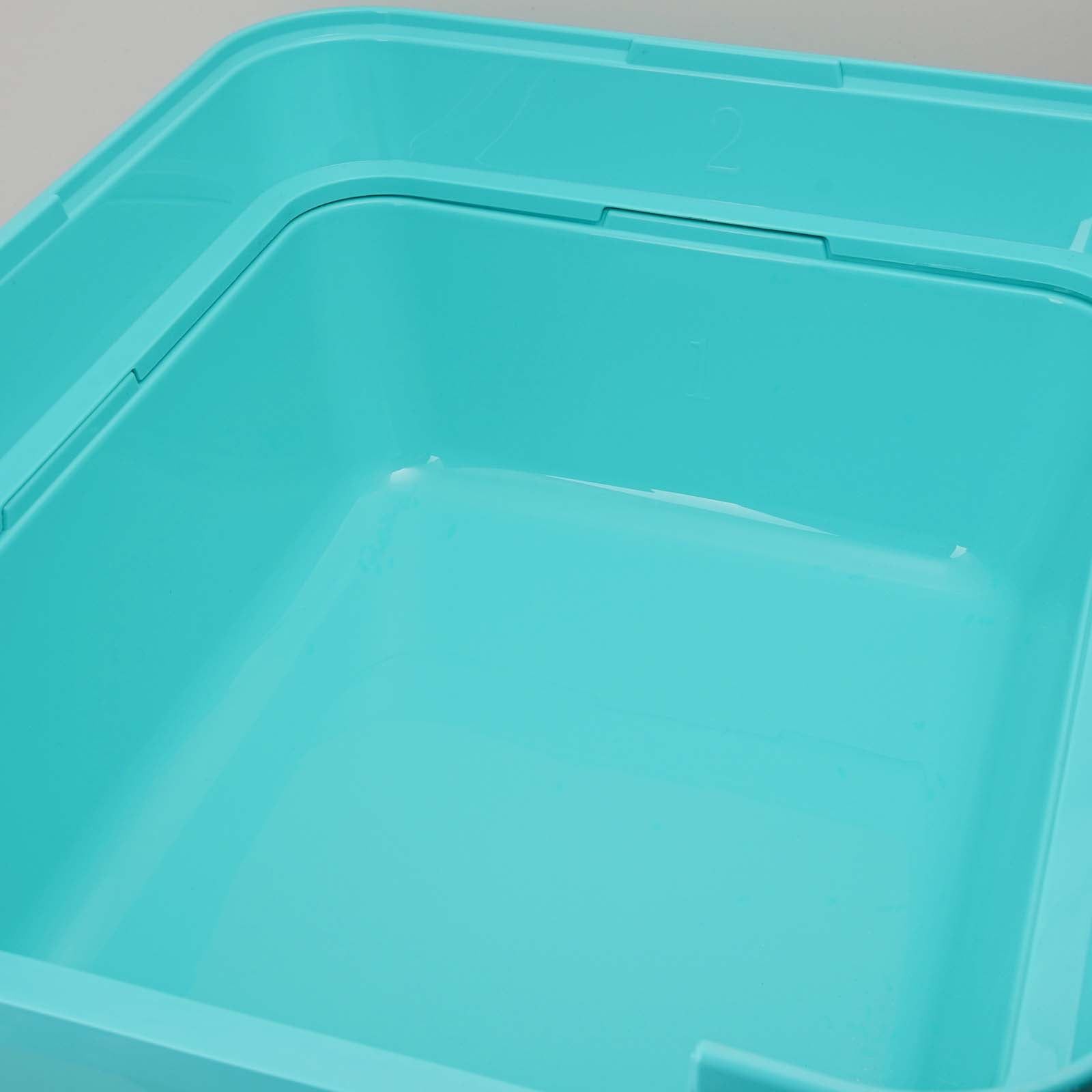 Petfamily Extra Large Cat Litter Box, Color Teal, Jumbo Hooded, 21.50 x 17.90 x 17.25 in