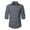 Gray, variant on Hvyesh Mens Cotton T-Shirt 2024 Long Sleeve Lapel Collar Work Tshirt Slim Fit Botton Down Shirt Classic Solid Business Dress Shirt