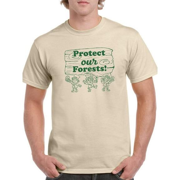Protect Our Forests! Leprechauns T-Shirt Men -Smartprints Designs, Male Large