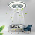 thumbnail image 3 of DENEST 23" Invisible Ceiling Fan Dimmable LED Light Kit Remote Control Flush Mount Lamp, 3 of 12