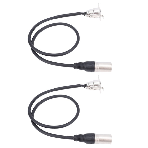 2 Cables De Paso XLR, Sin Soldadura, Cable XLR Hembra A Macho Tipo D De 3 Pines, Convertidor De Paso De Alimentación De Micrófono De 2 Pies Para Caja De Escenario, Panel De
