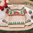 thumbnail image 5 of Splozh Winter Infant Knitted Sweater Christmas Tree Top Boys' Christmas Warm Sweater,Khaki,9-12 Months, 5 of 9
