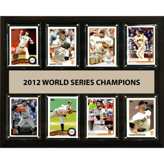 C&I Collectables 1215WS128C MLB 12"x15" San Francisco Giants 2012 World Series - 8-Card Plaque