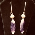 thumbnail image 3 of Sodalite 14K Gold Filled Teardrop Earrings| 2 3/4" Long | Purple/White| 1 Pair |, 3 of 10