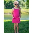 thumbnail image 2 of Oudiya Girls Summer Dress with Shorts Spaghetti Straps Romper Dresses with Pockets for Kids 5-15 Y, 2 of 8