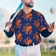 thumbnail image 6 of Balery Octopus Baseball Jersey for Men Casual Button Down Shirts Short Sleeve Active Team Sports Uniform-3X-Large, 6 of 9