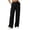 Black, variant on High Waist Women Pants High Waisted Elastic Stretchy Pleated Pull On Dress Casual Loose Pants With Pockets Formal Interview Meeting
