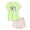 Lime Green Camping, variant on Summer Pajamas For Girls – Green Stripe & Glittering PJS Pal Cute Jammies Set Big Kids Size 10
