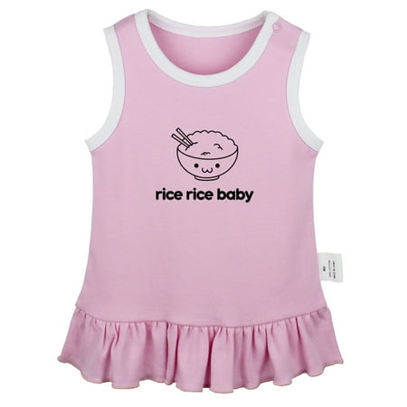 

Rice Rice Baby Funny Dresses For Baby Newborn Babies Skirts Infant Princess Dress 0-24M Kids Graphic Clothes (Pink Sleeveless Dresses 18-24 Months)