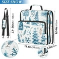 thumbnail image 2 of 3 Ring Zipper Binder with Shoulder Strap Waterproof Trapper Keeper 2 Inch D-Ring 500 Sheets Capacity Winter Tree Plants, 2 of 7