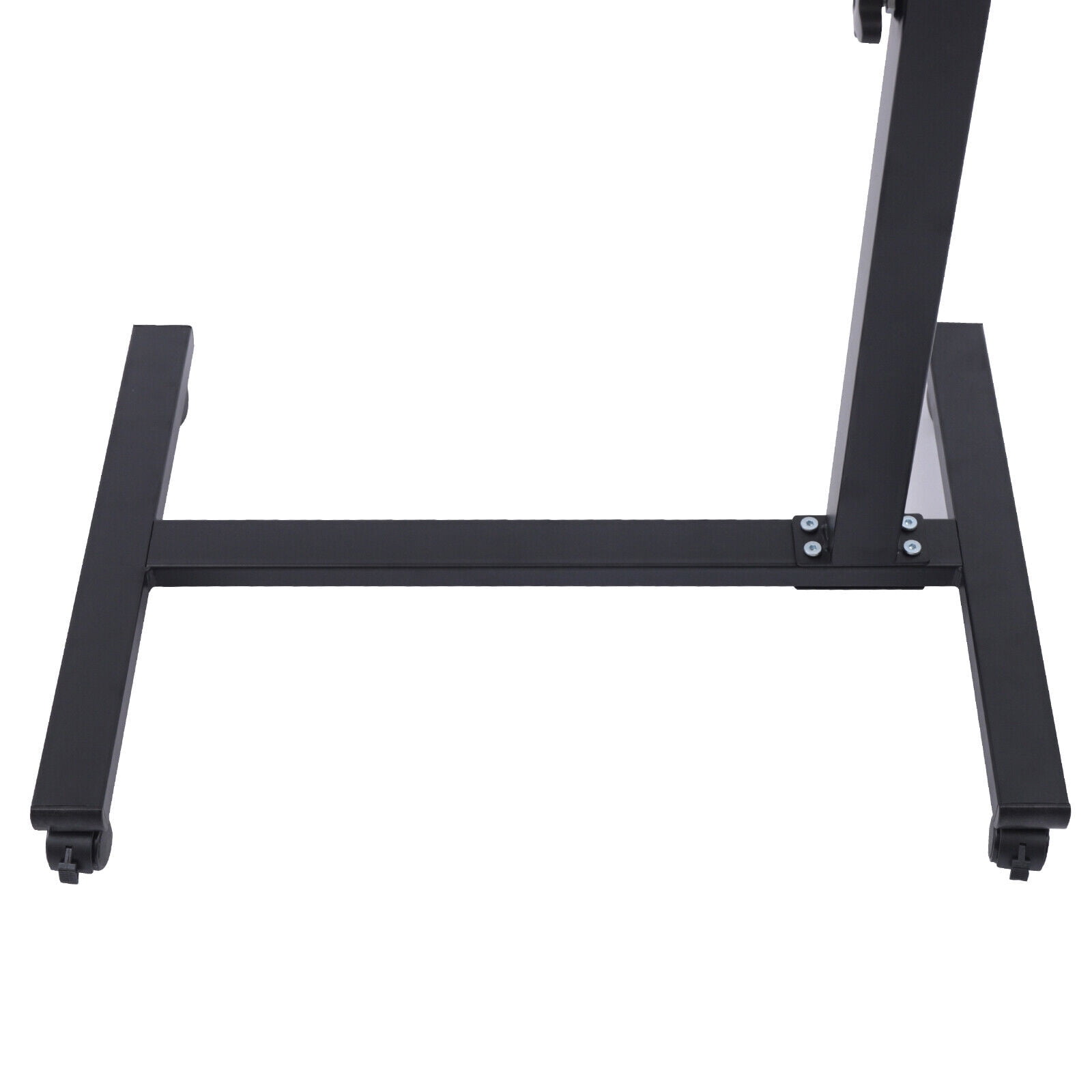 Rolling Mobile Computer Stand Laptop Desk Adjustable Office Table with Wheels