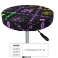 thumbnail image 4 of Bingfone14 inch Padded Round Bar Stool Cover Cushion with Elastic Fabric Round Chair Seat - Mardi Gra Geometric, 4 of 7