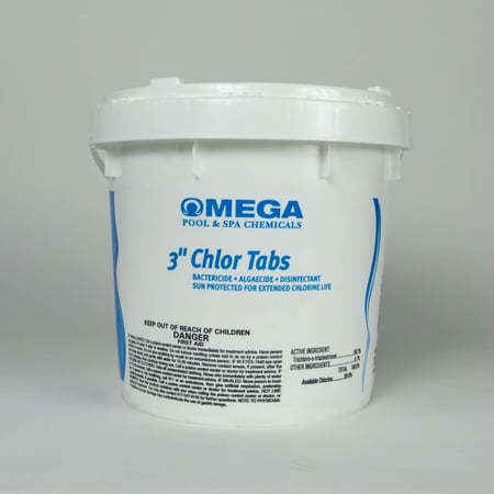 3" Omega Trichlor Tabs for Swimming Pools - 16 Lbs.