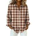 thumbnail image 2 of Endives Women's Shirts Fashion Casual Printed Button Down Long Sleeve Shirts Tops Blouse, 2 of 5