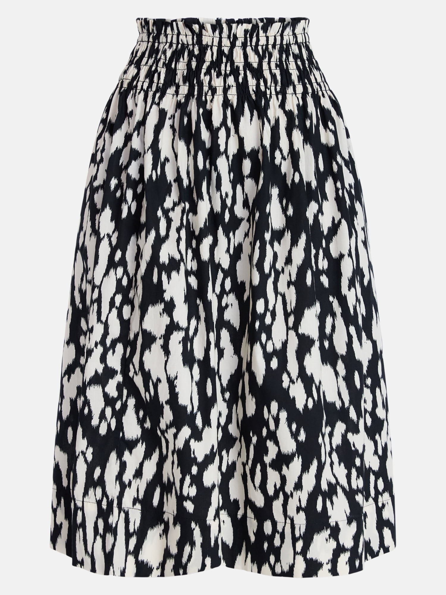 Time and Tru Women's Smocked Waist Cotton Midi Skirt, Sizes XS-XXXL