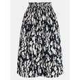 thumbnail image 6 of Time and Tru Women's Smocked Waist Cotton Midi Skirt, Sizes XS-XXXL, 6 of 6