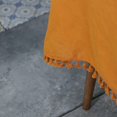 thumbnail image 4 of GFDYREE Linendo Linen Table Cloth with Tassel - 60 x 120 Inch Caramel, Washable Cover for Rectangle Tables , 100% Pure Natural Flax Fabric Dinning Tablecloth Decoration, 4 of 7