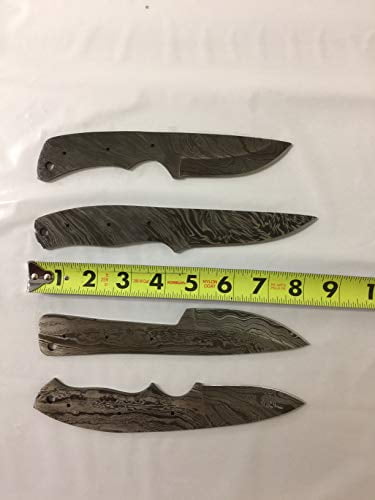 Details about   7.5" long Damascus steel straight back blank blade 3.25" cutting edge 