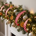 thumbnail image 5 of Christmas Red and White Stripe Polyester Grosgrain Ribbon for Gift Wrapping, Holiday Bows and Crafts, 5 of 6