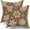 Brwon Xmas Snowflakes, variant on Christmas Pillow Covers 20x20 Set of 2 Red Xmas Snowflakes Snow Holiday Decoration Print Decorative Outdoor Pillowcases Seasonal Winter Gift Farmhouse Throw Cushion Case Decor for Couch Sofa Bed