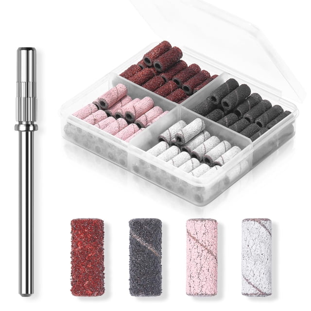 Brocas para uñas y bandas de lijado, 100 unidades, para taladro de uñas Makartt