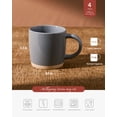 thumbnail image 2 of Famiware 14oz Stoneware Coffee Mug, Service for 4, Dark Gray, 2 of 7
